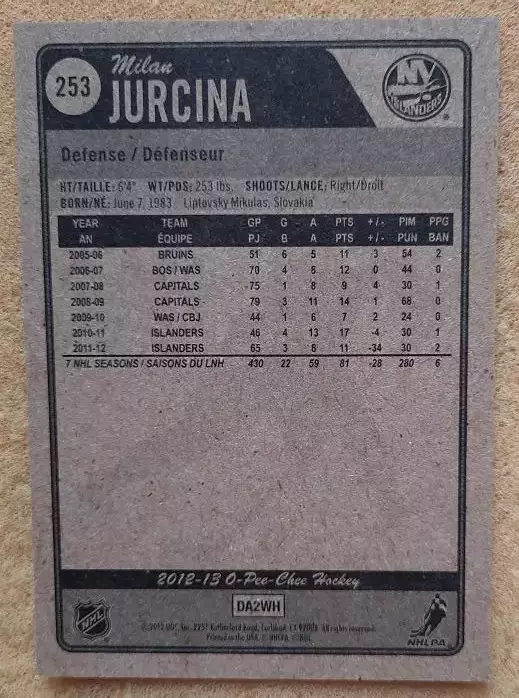 НХЛ Милан Юрчина Нью-Йорк Айлендерс Рига № 253 1