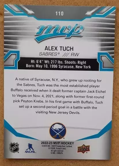 НХЛ Алекс Так Баффало Сейбрз № 110 1