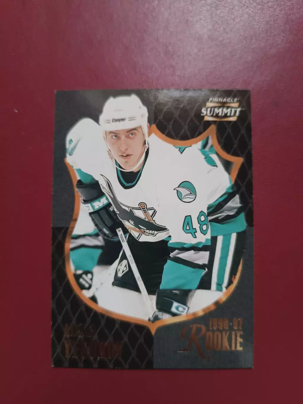 карточка НХЛ Алексей Егоров pinnacle summit 1996 г.