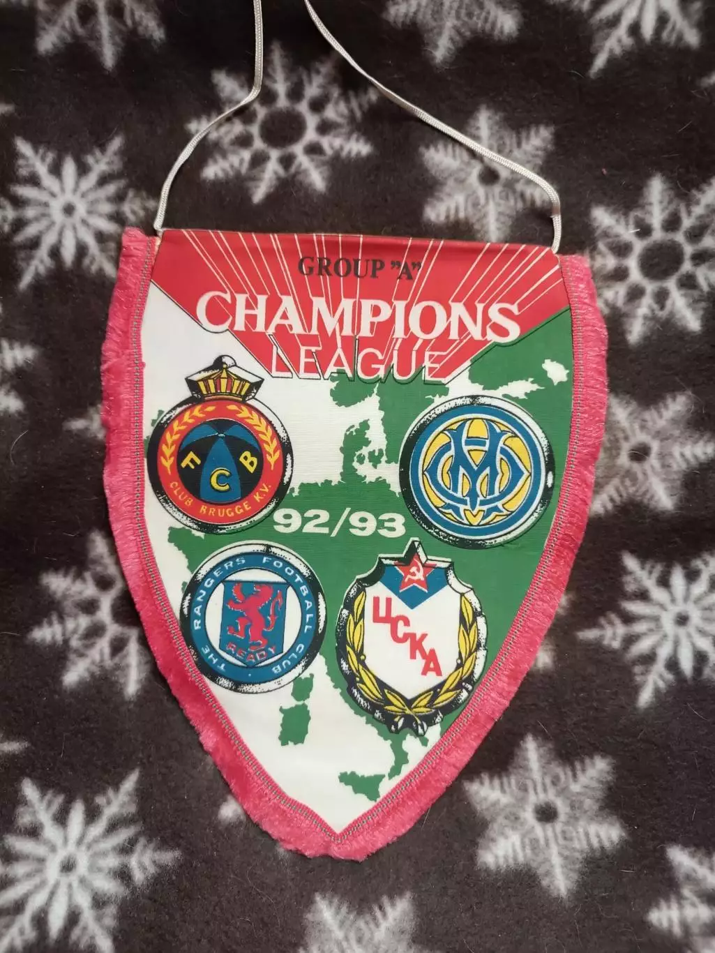 вымпел ЛЧ 92-93 группа А ЦСКА, Брюгге, Марсель, Рейнджерс