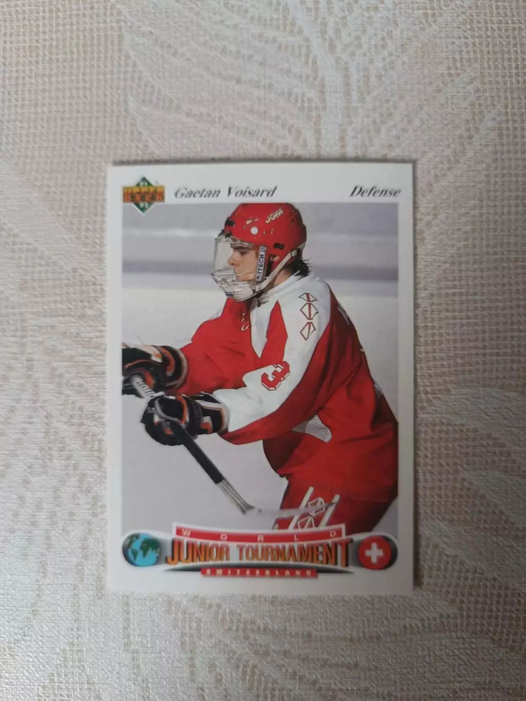 карточка НХЛ Gaetan Voisard upper deck 1991-1992 г. номер 25