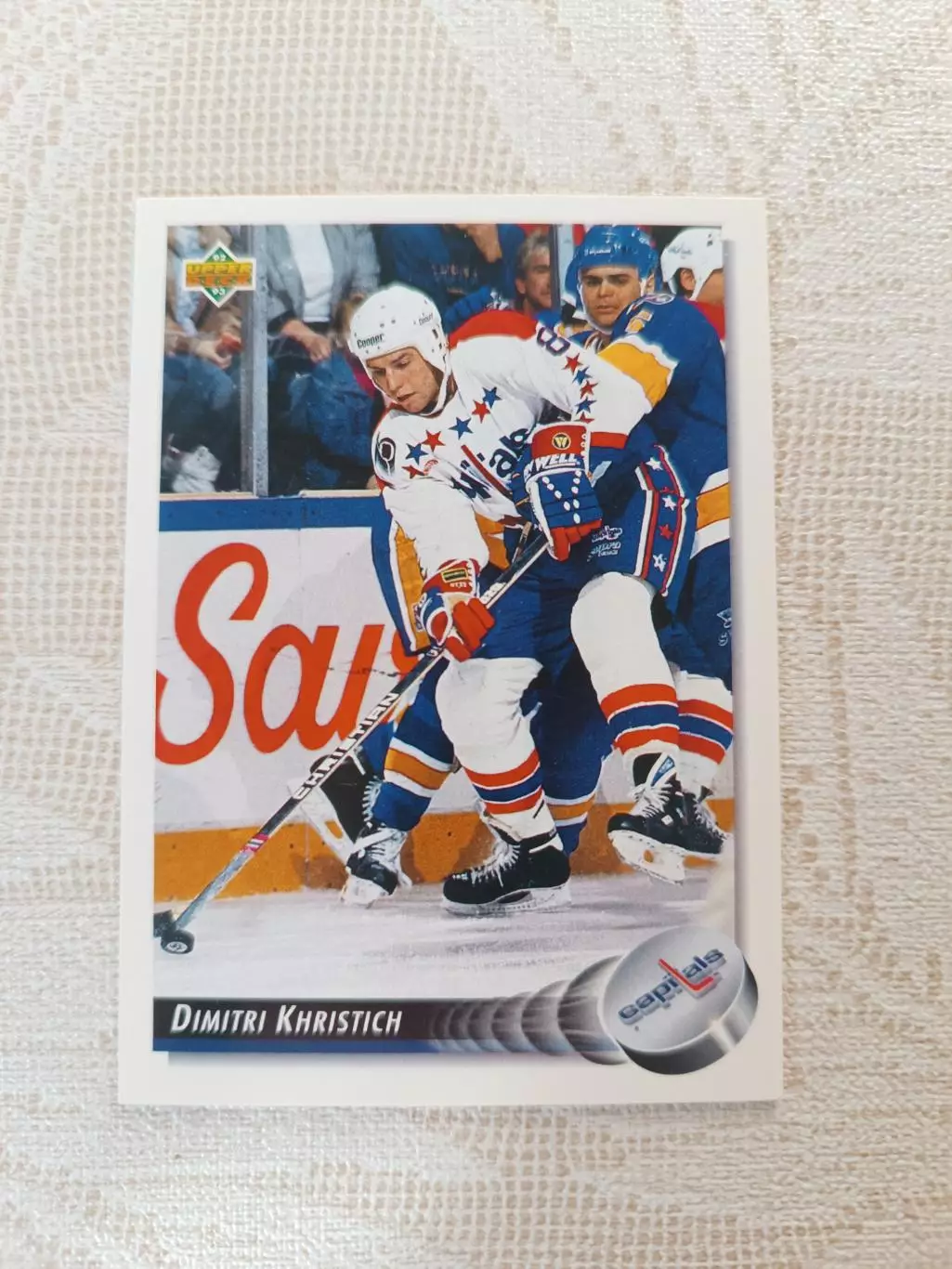карточка НХЛ Дмитрий Христич upper deck 1992 г. номер 219