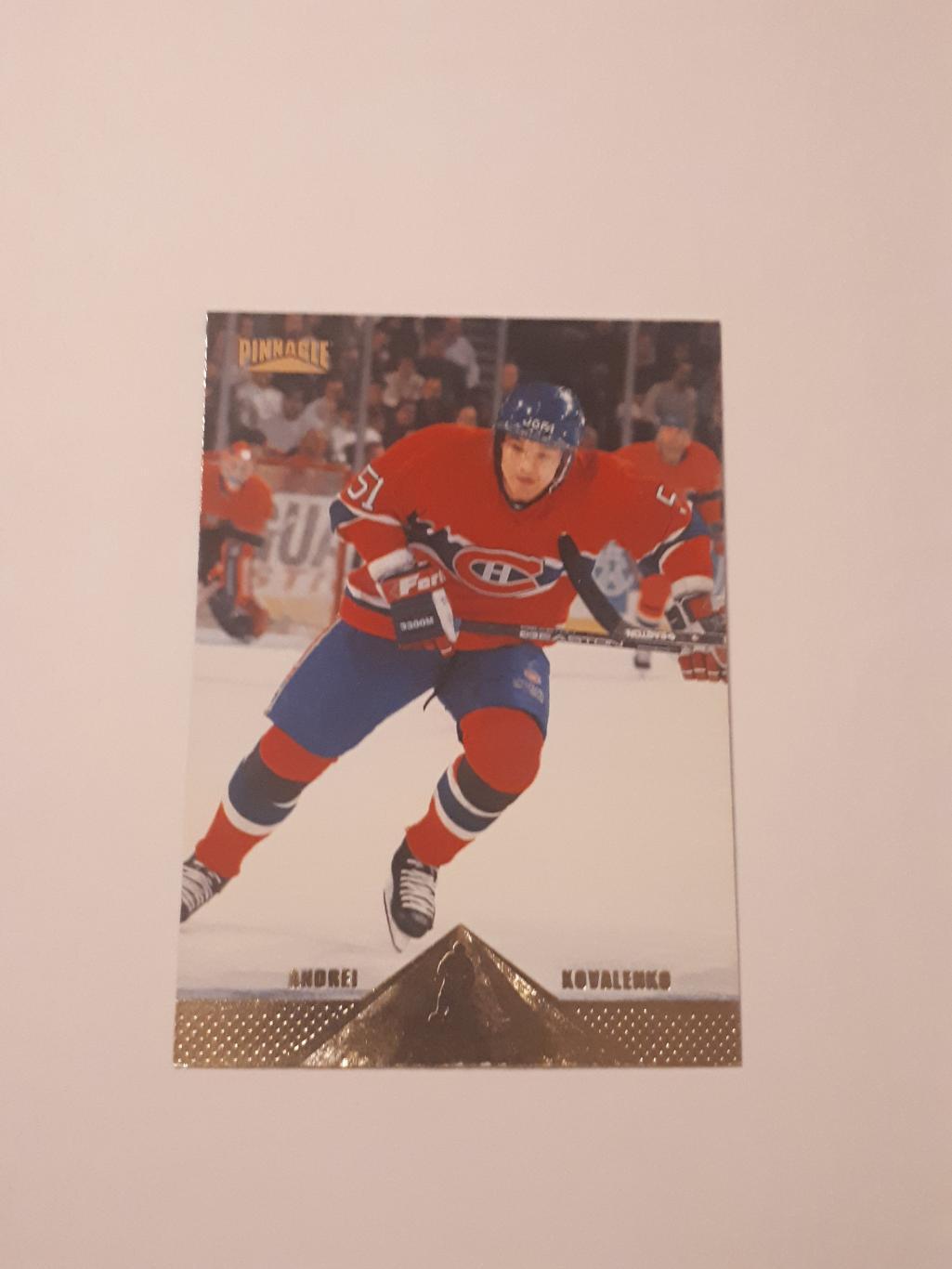 карточка НХЛ Андрей Коваленко PINNACLE 1995-96