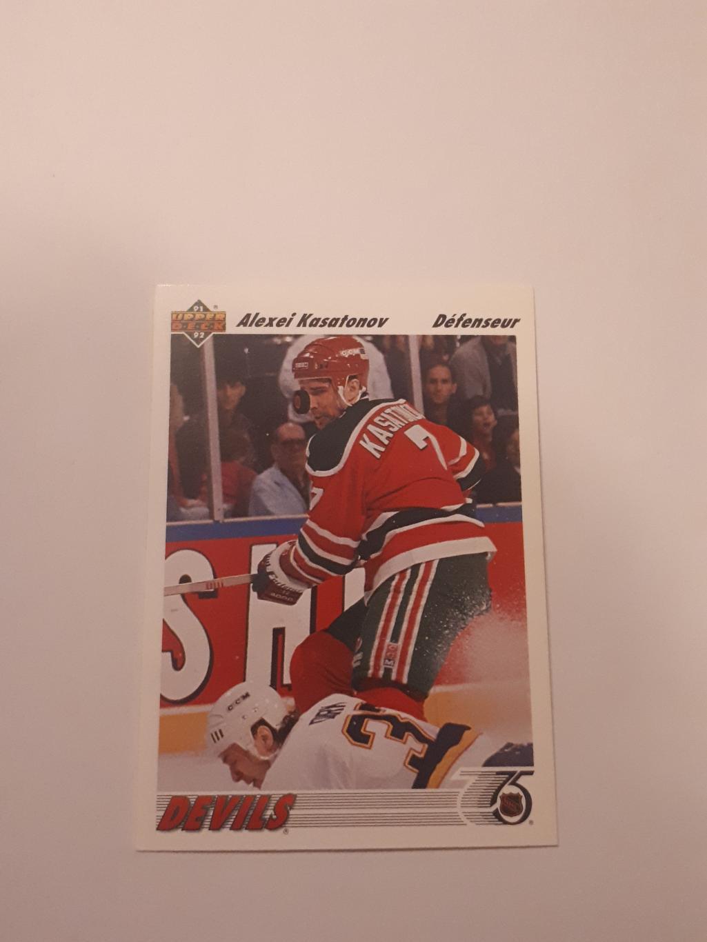 карточка НХЛ Алексей Касатонов UPPER DECK 1991-92