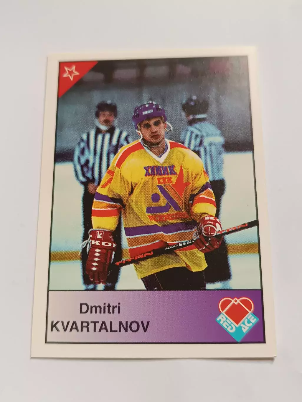 карточка The World of Hockey Дмитрий Квартальной 1992 г.