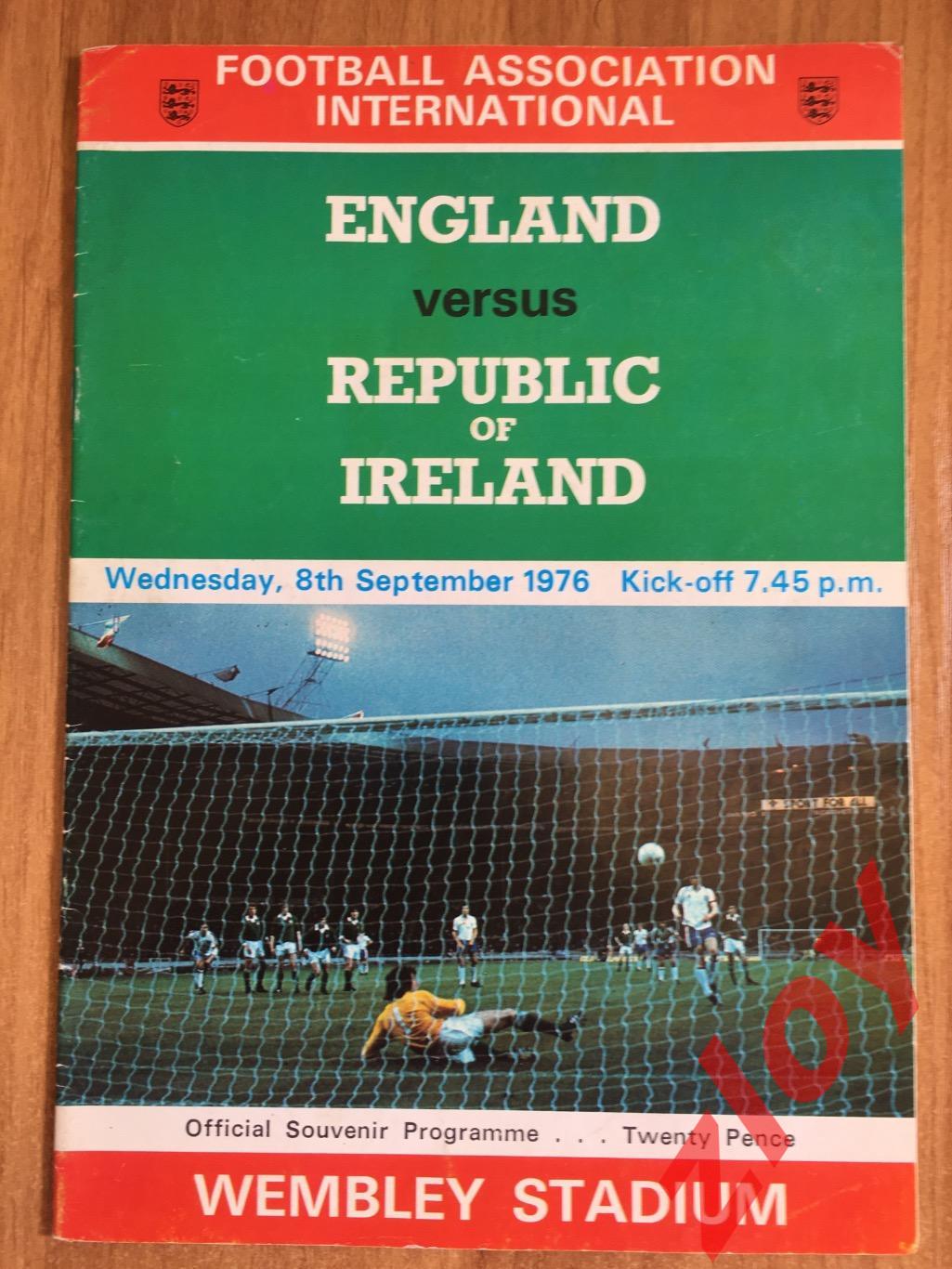 Англия - Ирландия 08.09.1976