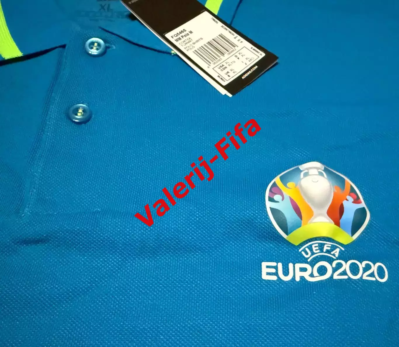 Поло мужское Adidas Евро 2020 (L, XL, XXL) 3