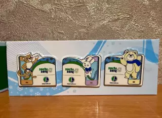 Коллекционный набор значков Талисманы Сочи 2014