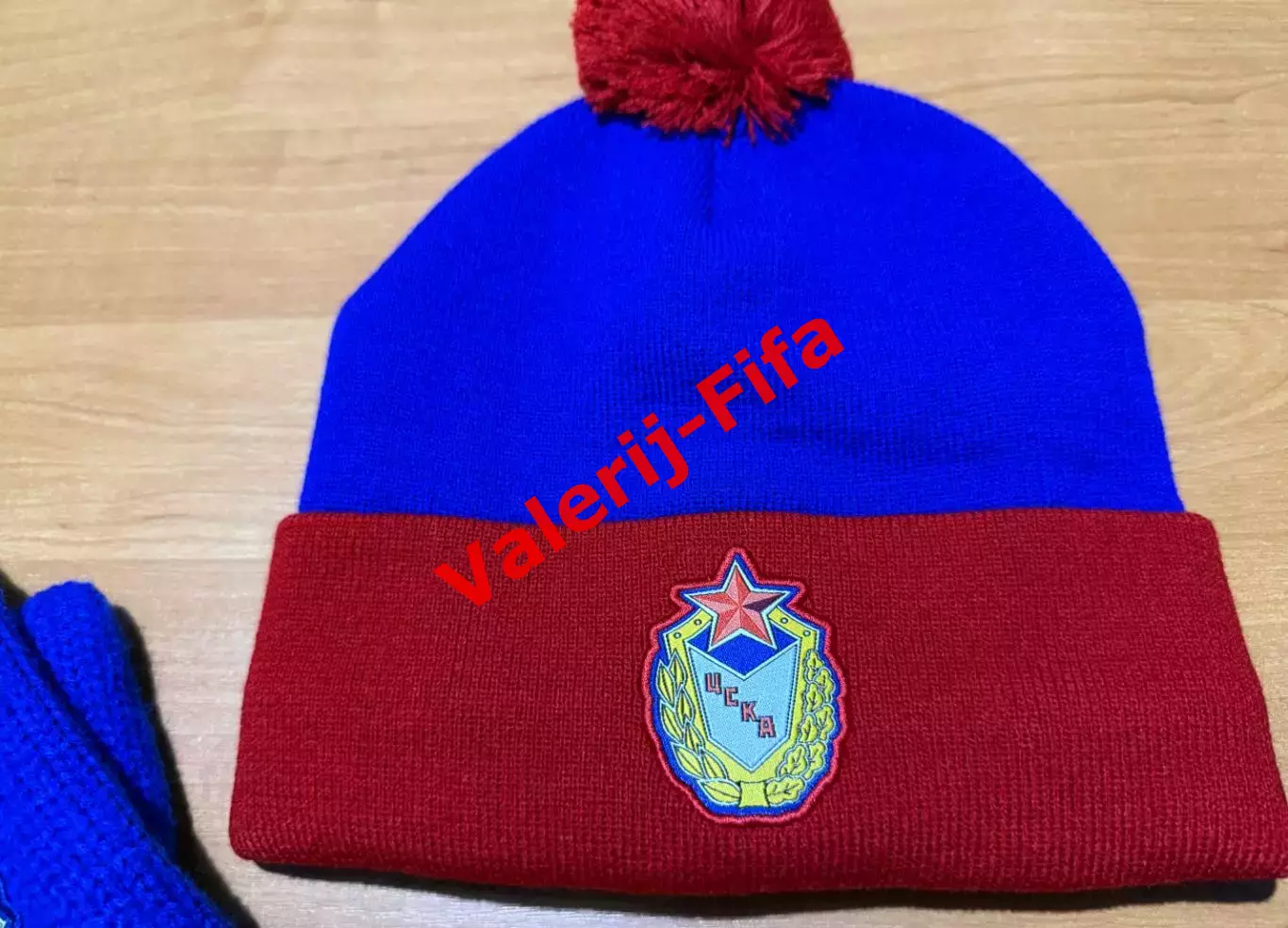 Комплект Шапка + Варежки ЦСКА 2