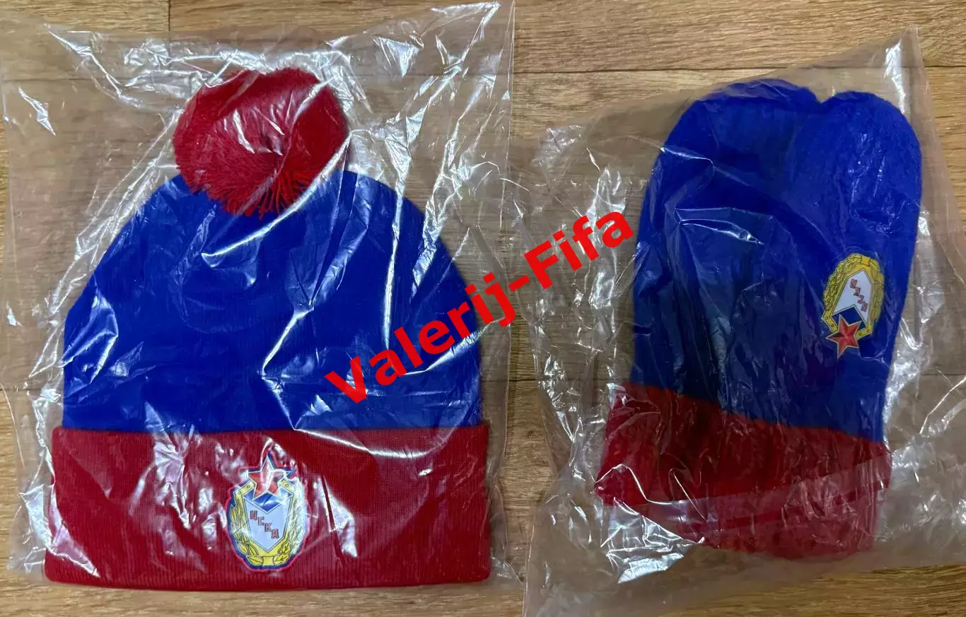 Комплект Шапка + Варежки ЦСКА 7