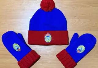 Комплект Шапка + Варежки ЦСКА