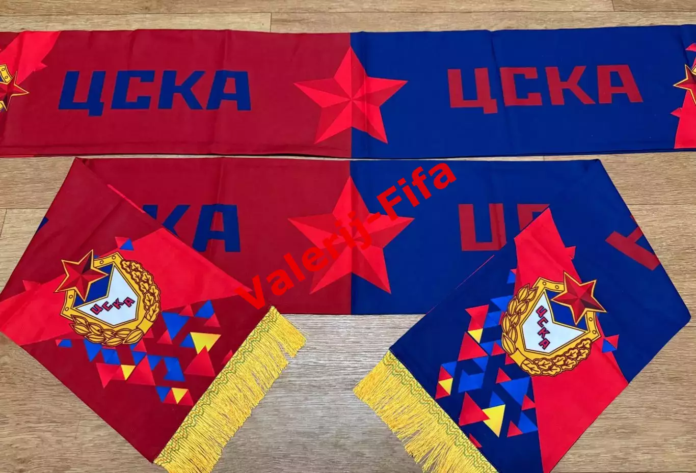 Комплект Шапка + Варежки ЦСКА