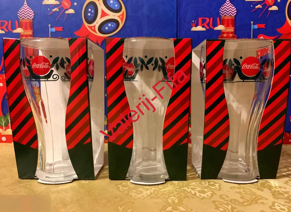 Бокалы Кока-кола Coca-cola. Стакан №1