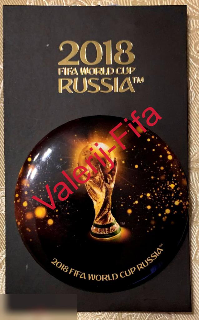 Значок Fifa (56 мм) Кубок Трофей. Чемпионат мира по футболу 2018.