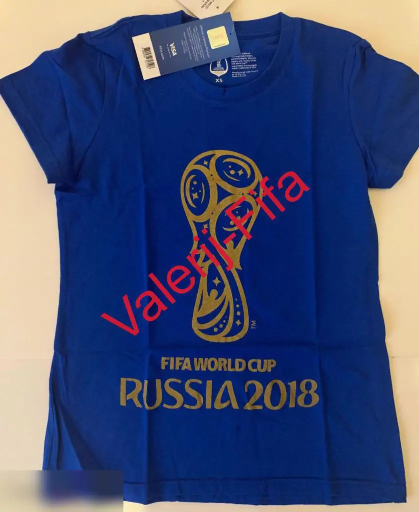 Женская Футболка Fifa (XS, S, M, L, XL) Чемпионат мира по футболу. РАСПРОДАЖА! ЛИЦЕНЗИЯ!