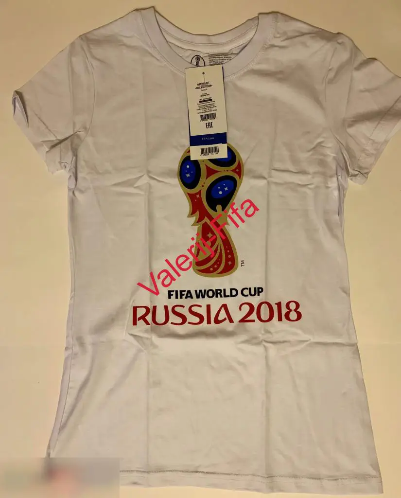 Женская Футболка Fifa (XS, S, M, L, XL) Чемпионат мира по футболу. РАСПРОДАЖА! ЛИЦЕНЗИЯ!