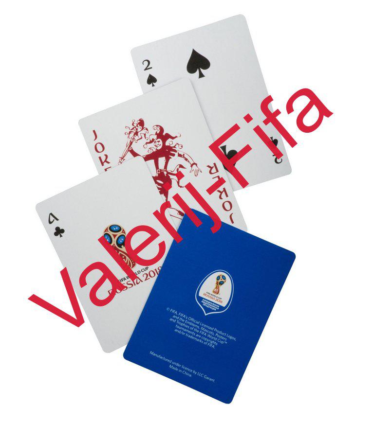Игральные карты Fifa (54 штуки). Синие. Чемпионат мира 2018 1