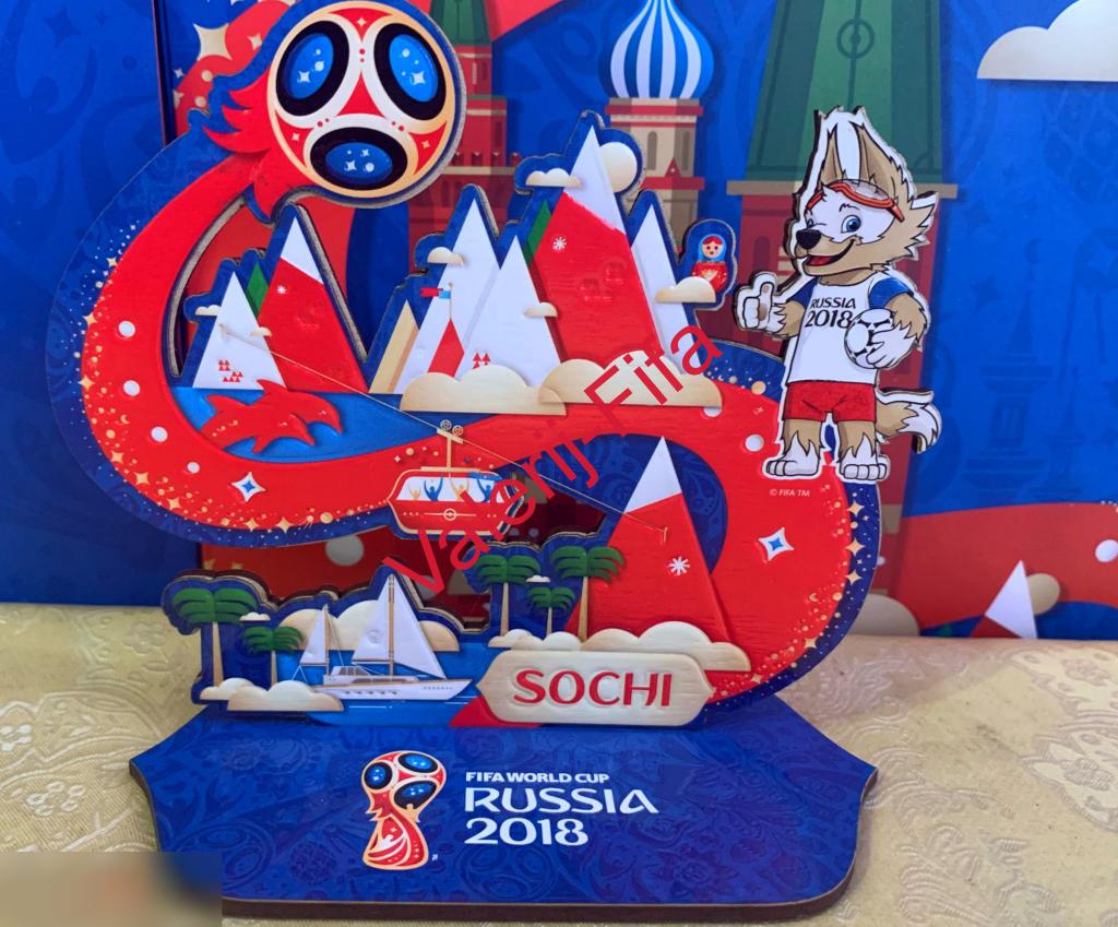 Фигурка на подставке Fifa. Сочи. Чемпионат мира 2018