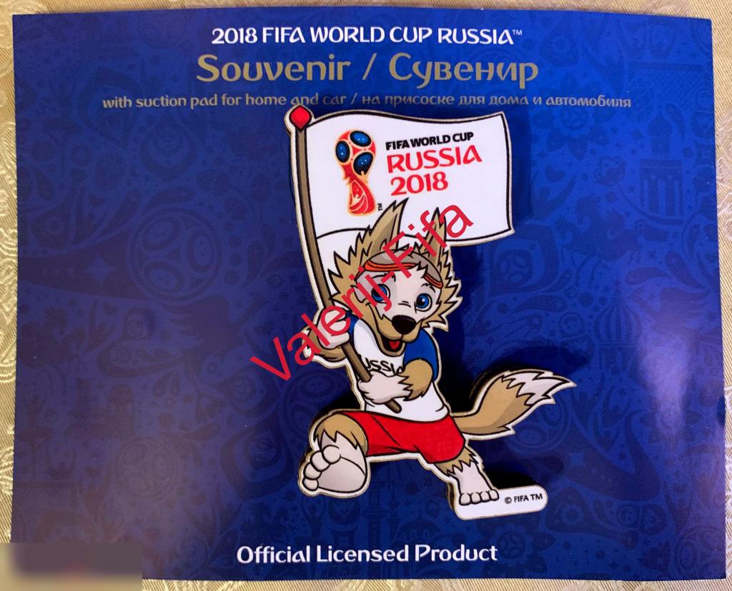 Сувенир Забивака с флажком на присоске Fifa. Чемпионат мира 2018