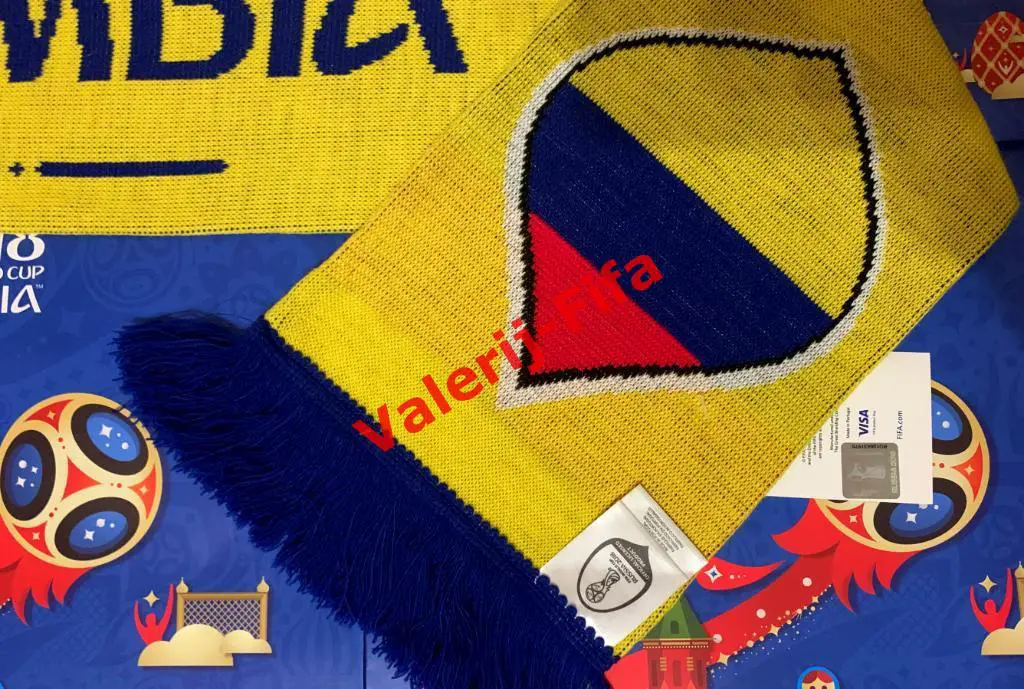Официальный Шарф Fifa Колумбия. Чемпионат мира по футболу 2018 1