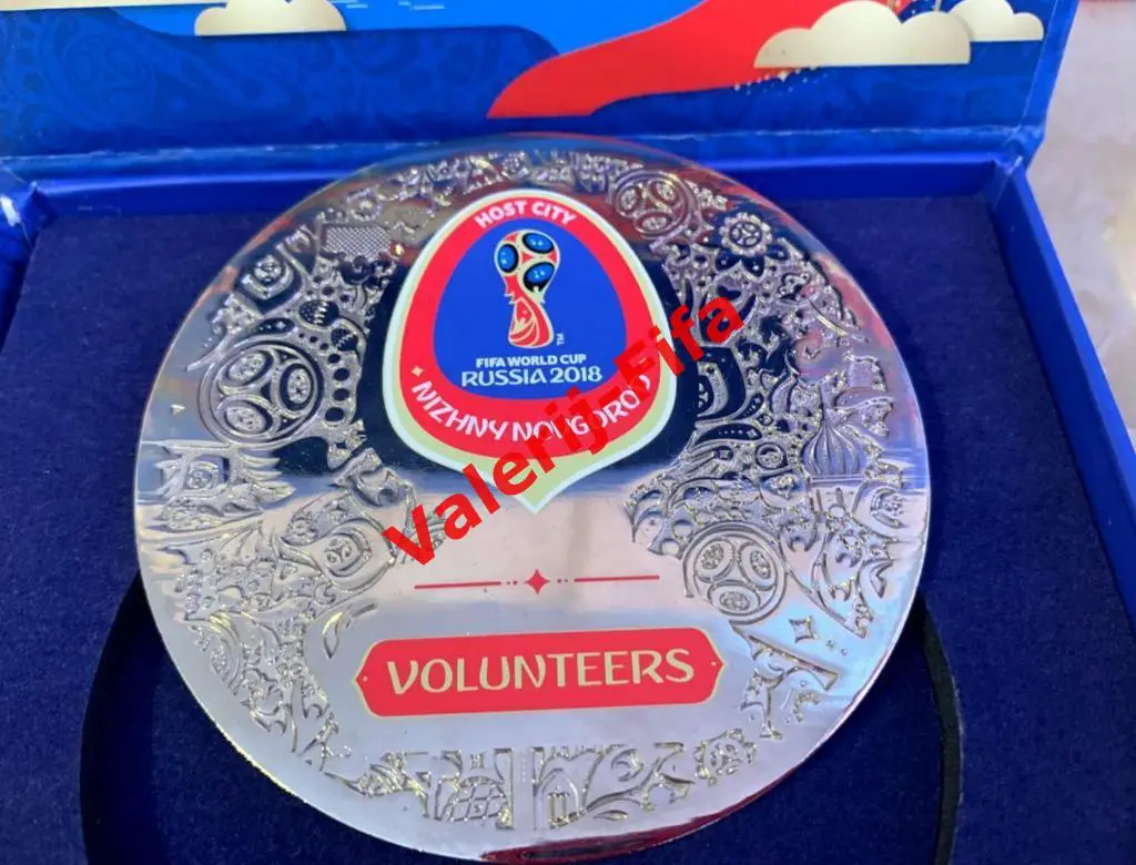 Памятная медаль волонтеру Fifa. Чм 2018. Эксклюзив