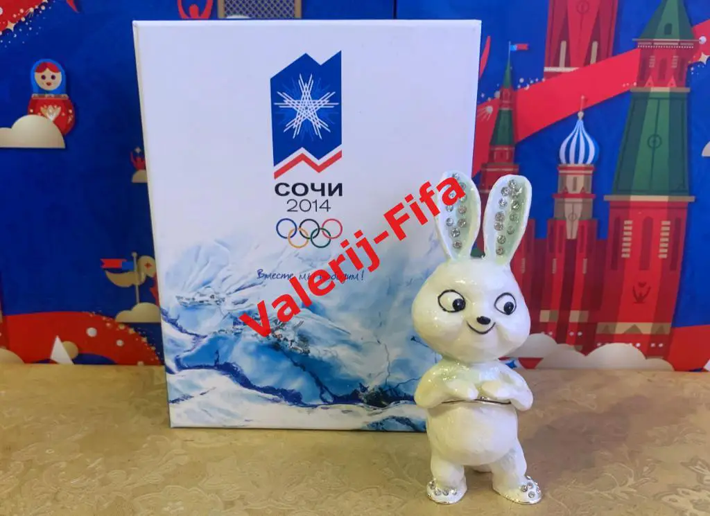 2 Статуэтки-шкатулки Зайка и Леопард. Олимпиада Сочи 2014 5