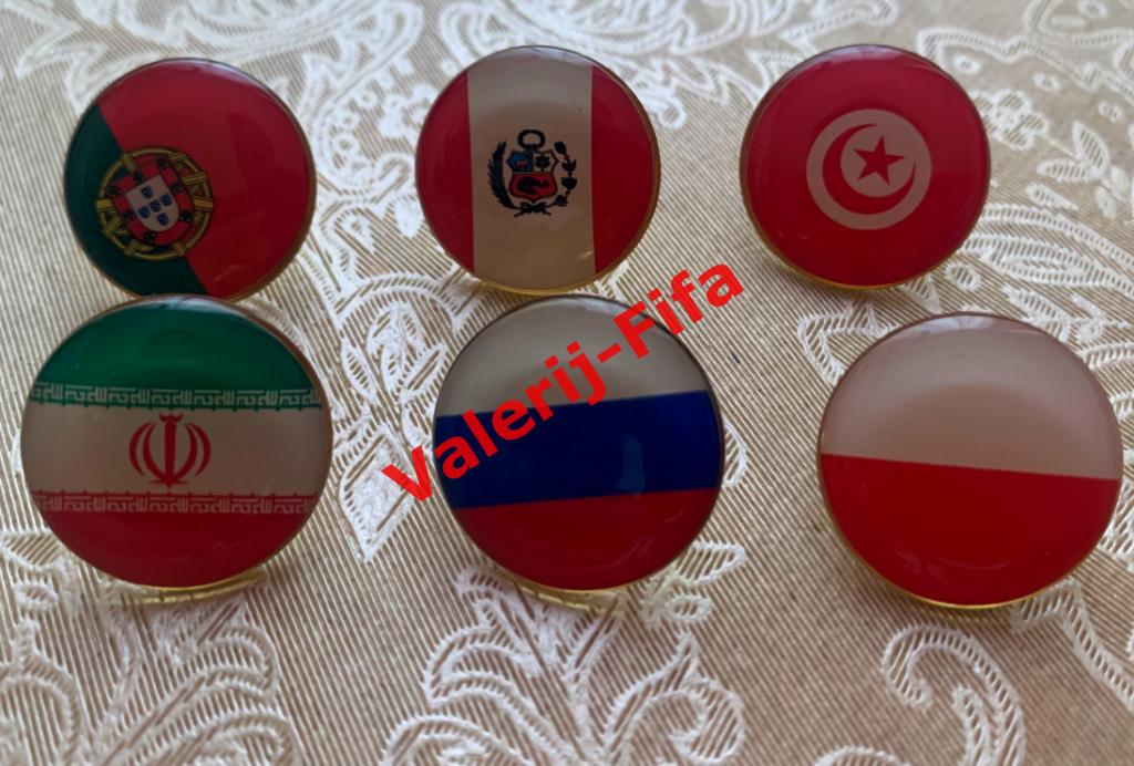 Набор из 6 значков Fifa Сборных Чемпионата мира 2018