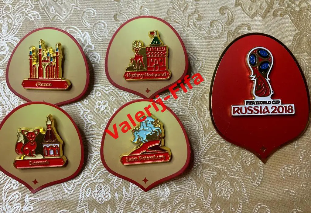 Набор 5 значков Города Fifa Чм 2018. Эксклюзив