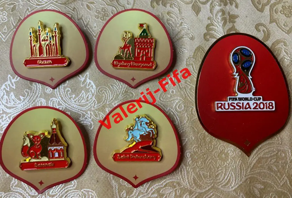 Набор 5 значков Города Fifa Чм 2018. Эксклюзив 1