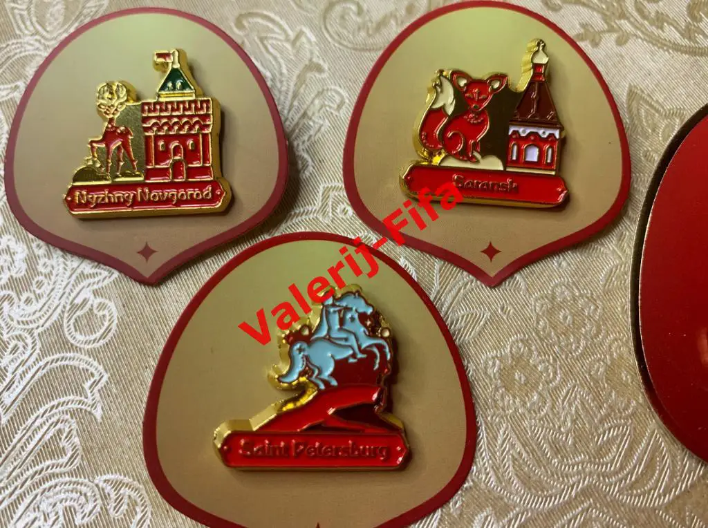 Набор 4 значка Города Fifa Чм 2018. Эксклюзив 1