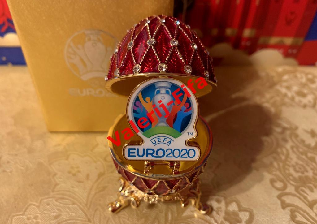 РАСПРОДАЖА! Яйцо Фаберже 65 мм(красное). Уефа Евро UEFA EURO 2020 1