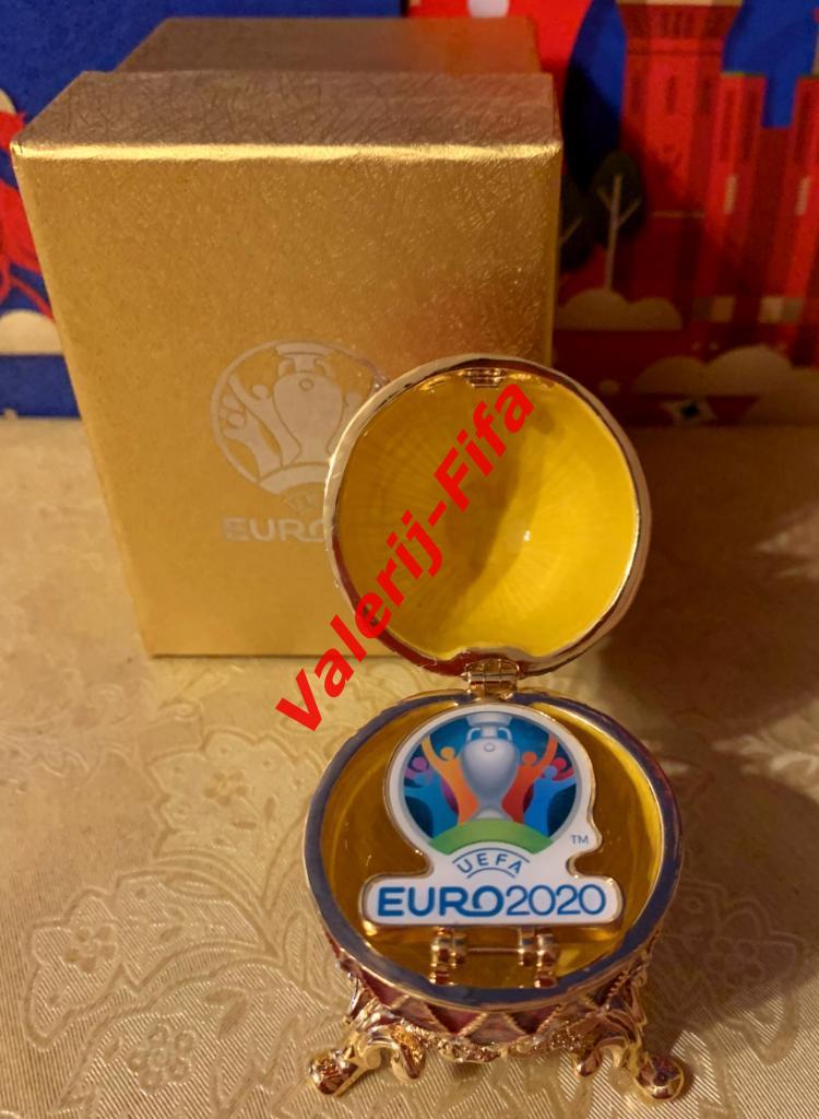 РАСПРОДАЖА! Яйцо Фаберже 65 мм(красное). Уефа Евро UEFA EURO 2020 2