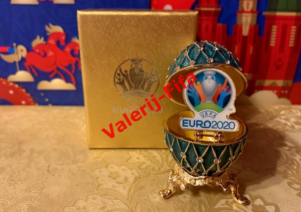 РАСПРОДАЖА! Яйцо Фаберже 65 мм(бирюзовое). Уефа Евро UEFA EURO 2020