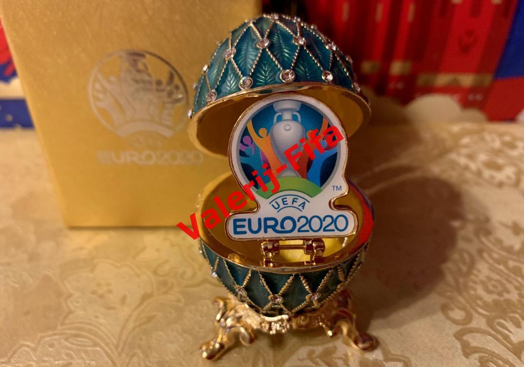 РАСПРОДАЖА! Яйцо Фаберже 65 мм(бирюзовое). Уефа Евро UEFA EURO 2020 1