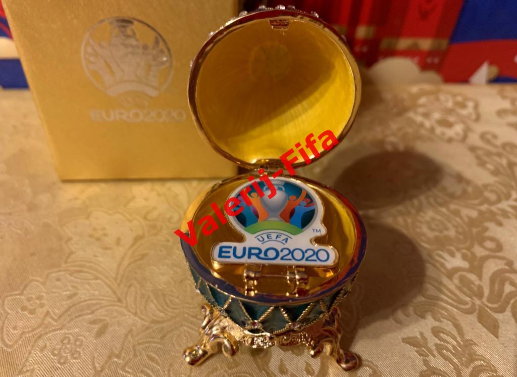 РАСПРОДАЖА! Яйцо Фаберже 65 мм(бирюзовое). Уефа Евро UEFA EURO 2020 2