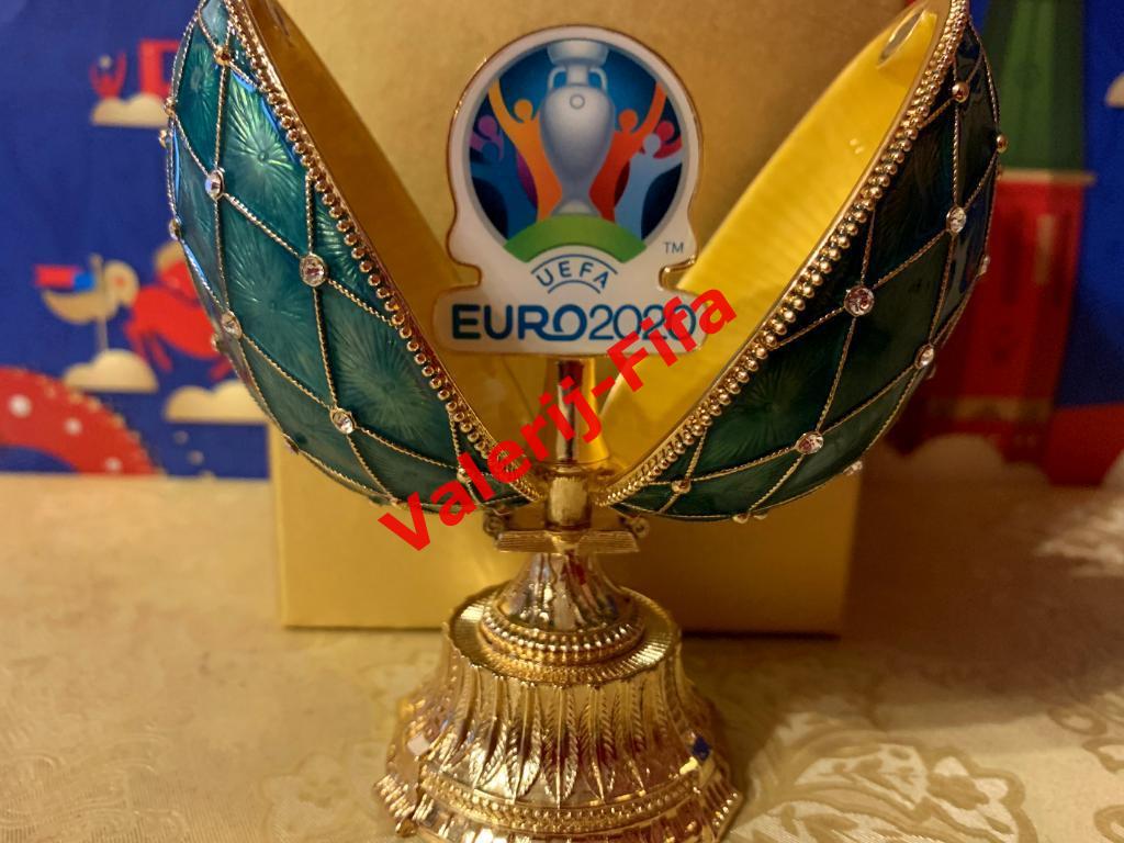 РАСПРОДАЖА! Яйцо Фаберже 115 мм(бирюзовое). Уефа Евро UEFA EURO 2020