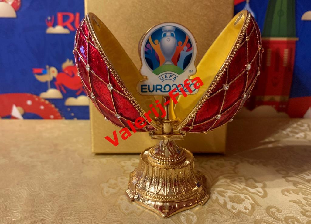 РАСПРОДАЖА! Яйцо Фаберже 115 мм(красное). Уефа Евро UEFA EURO 2020