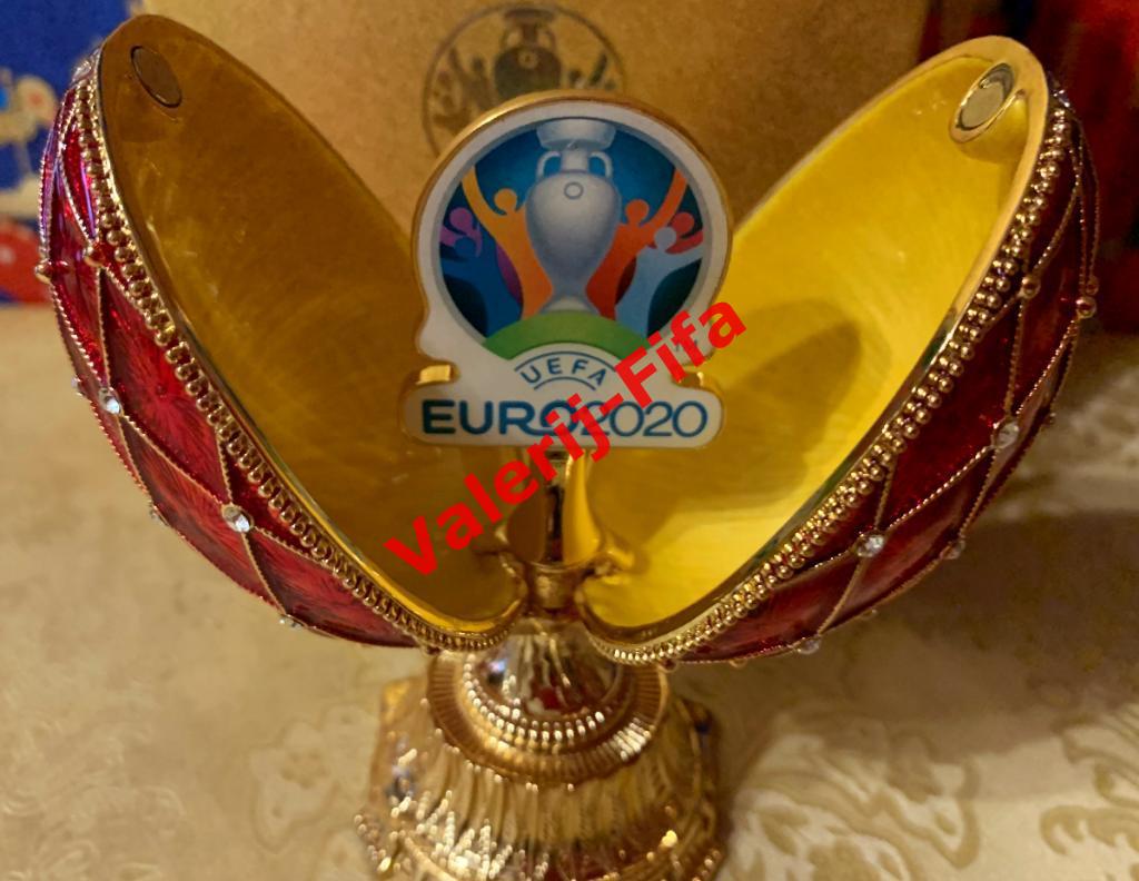 РАСПРОДАЖА! Яйцо Фаберже 115 мм(красное). Уефа Евро UEFA EURO 2020 1