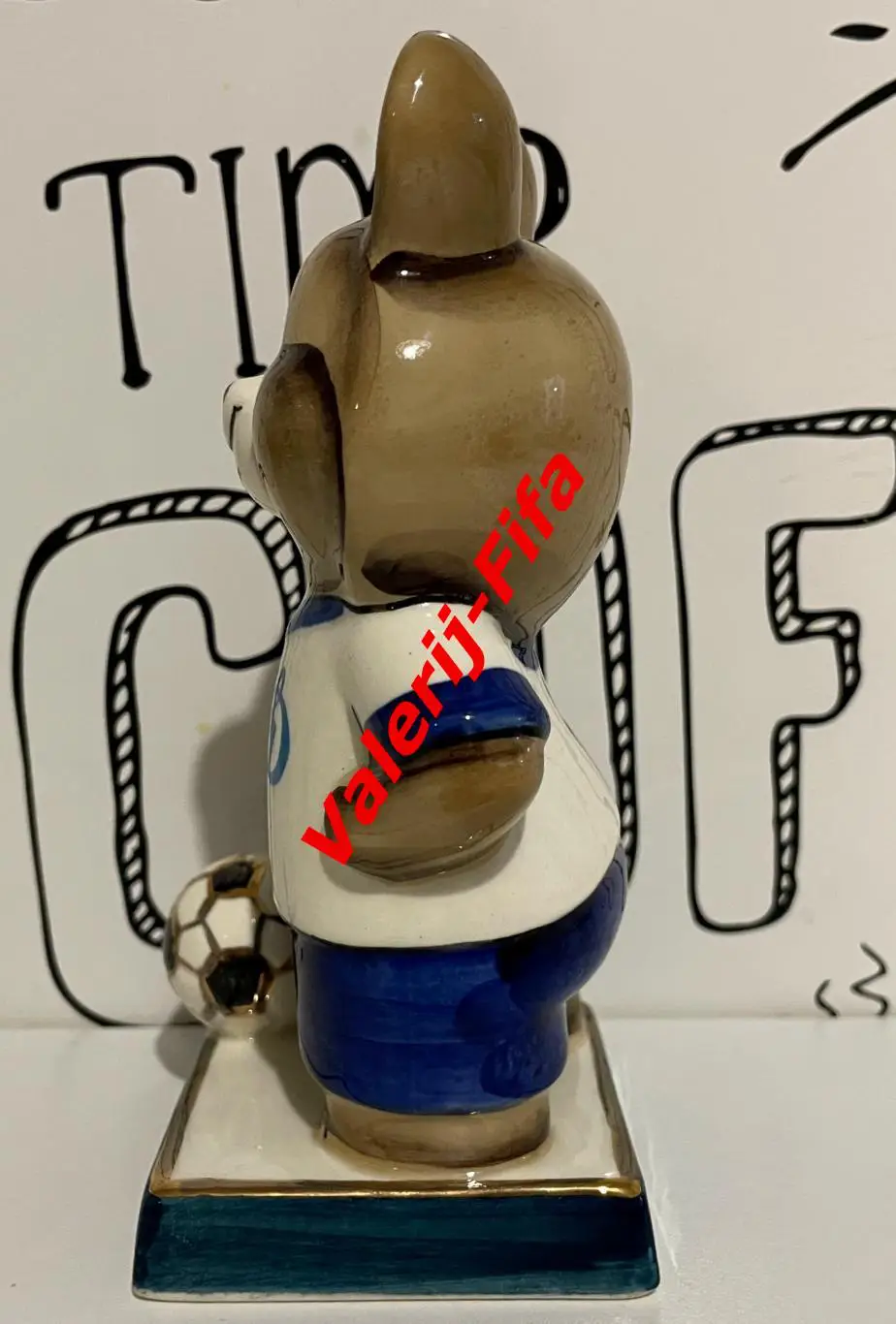 Олимпийский Мишка Футболист Динамо (синий) . Олимпиада Москва 1980 1