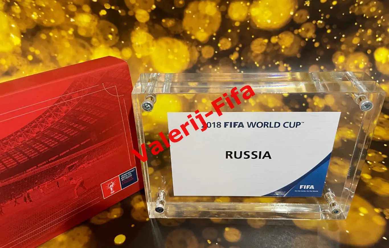 Официальная табличка Fifa 2018 Сборной России 1