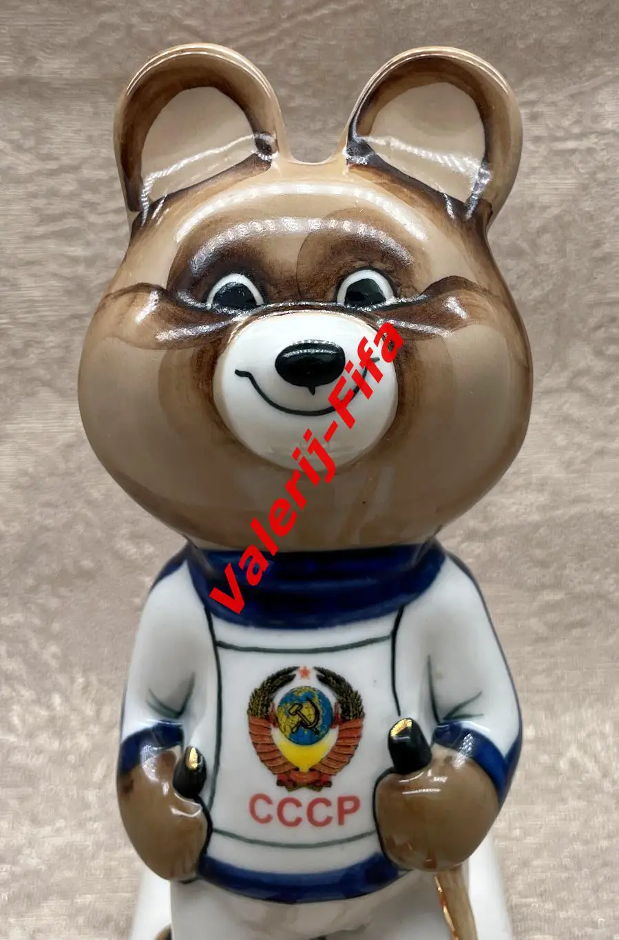 Олимпийский Мишка Лыжник СССР синий . Олимпиада Москва 1980 2