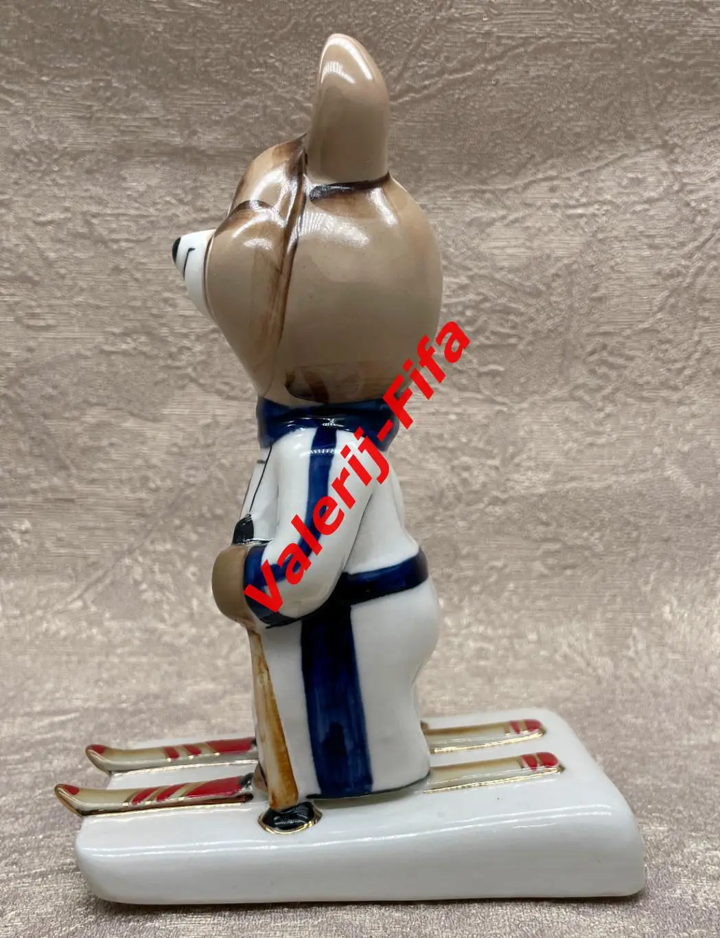 Олимпийский Мишка Лыжник СССР синий . Олимпиада Москва 1980 3