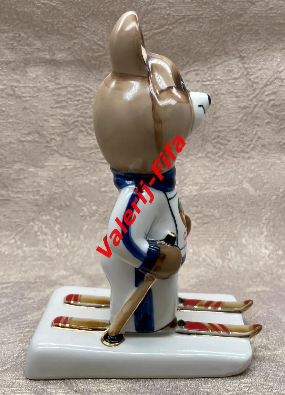 Олимпийский Мишка Лыжник СССР синий . Олимпиада Москва 1980 5