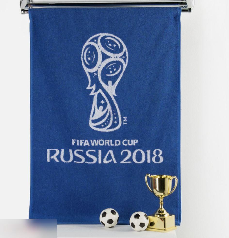 Махровое полотенце Fifa Кубок синее (50*90см). Чемпионат мира 2018 1