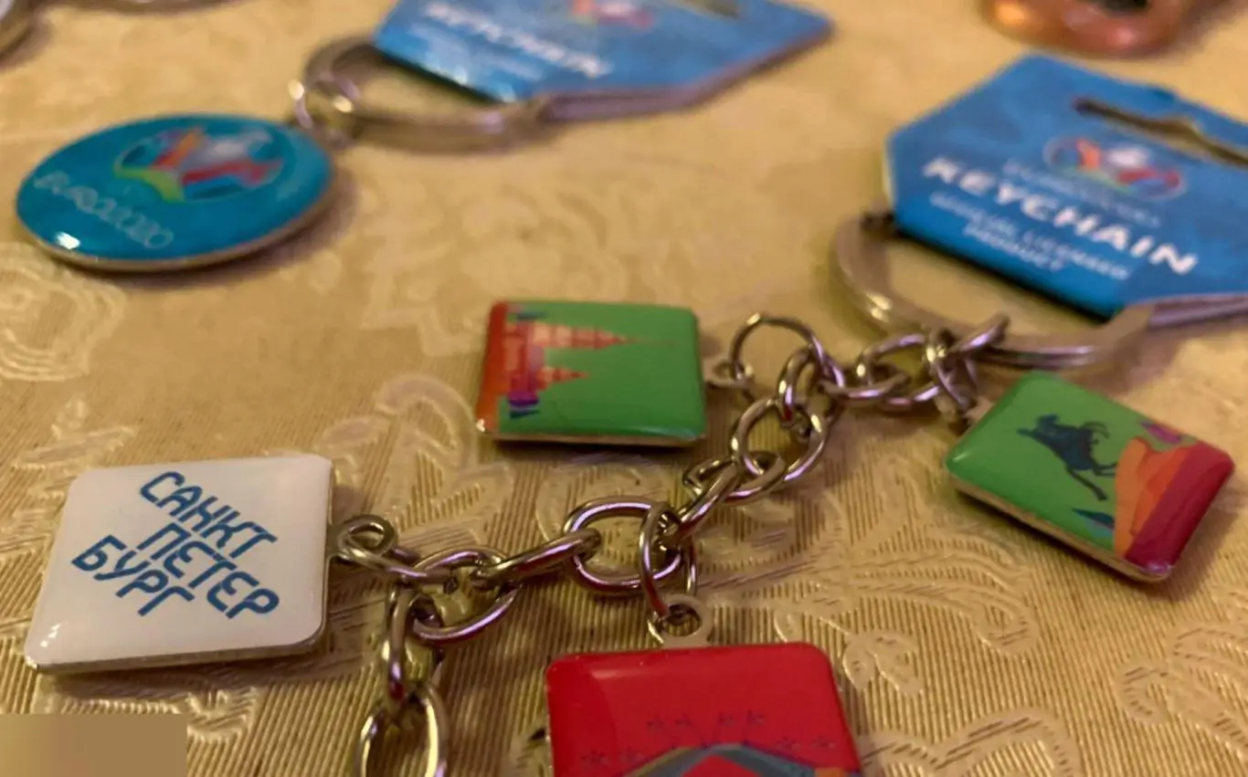 РАСПРОДАЖА! Набор брелков металл УЕФА ЕВРО UEFA EURO 2020 (8 штук) 5