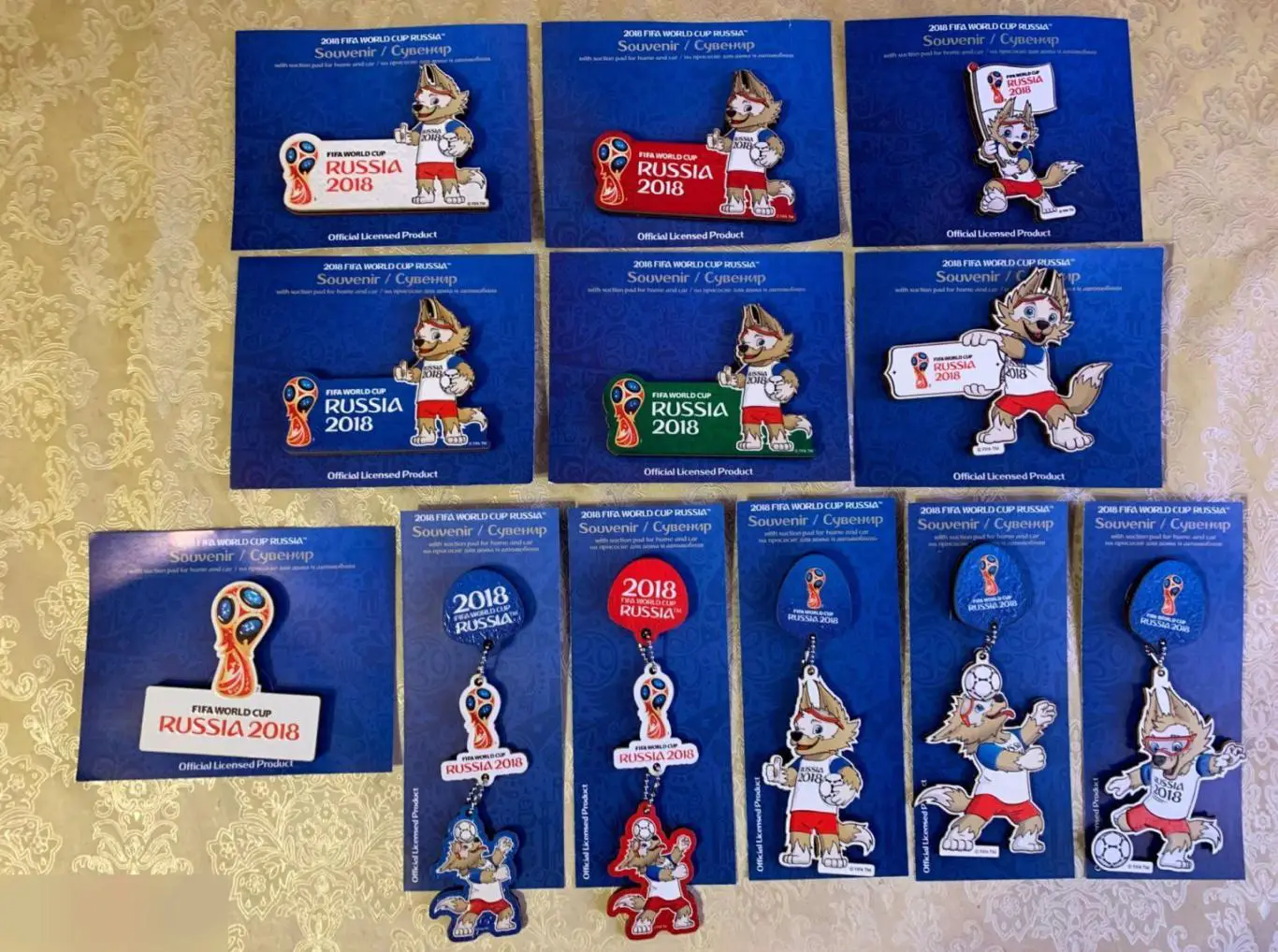 Набор из 12 сувениров "Забивака на присоске". Чемпионат мира 2018