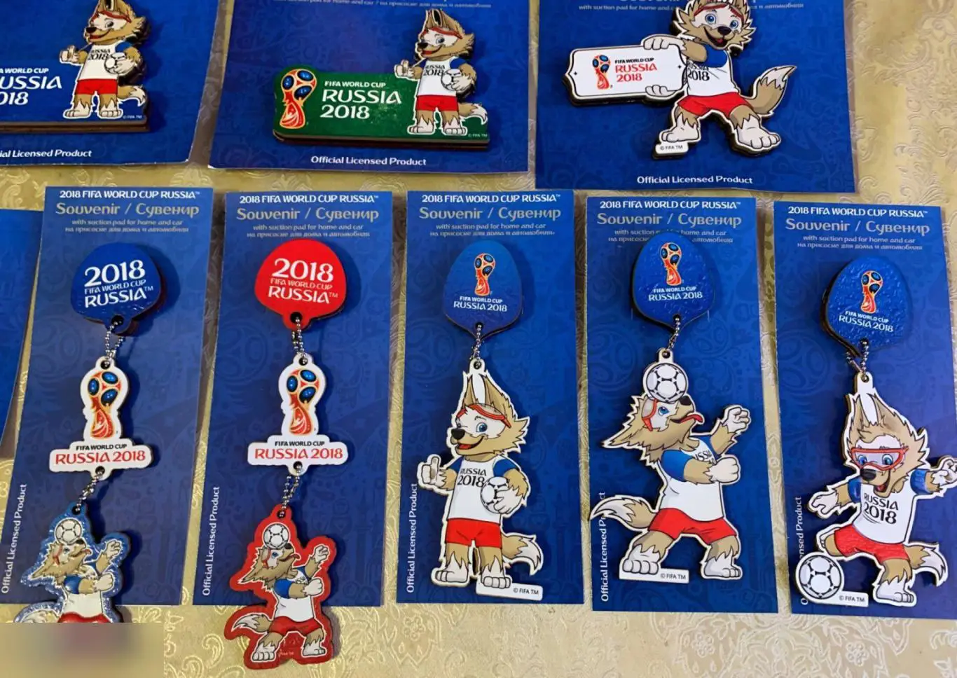 Набор из 12 сувениров "Забивака на присоске". Чемпионат мира 2018 2