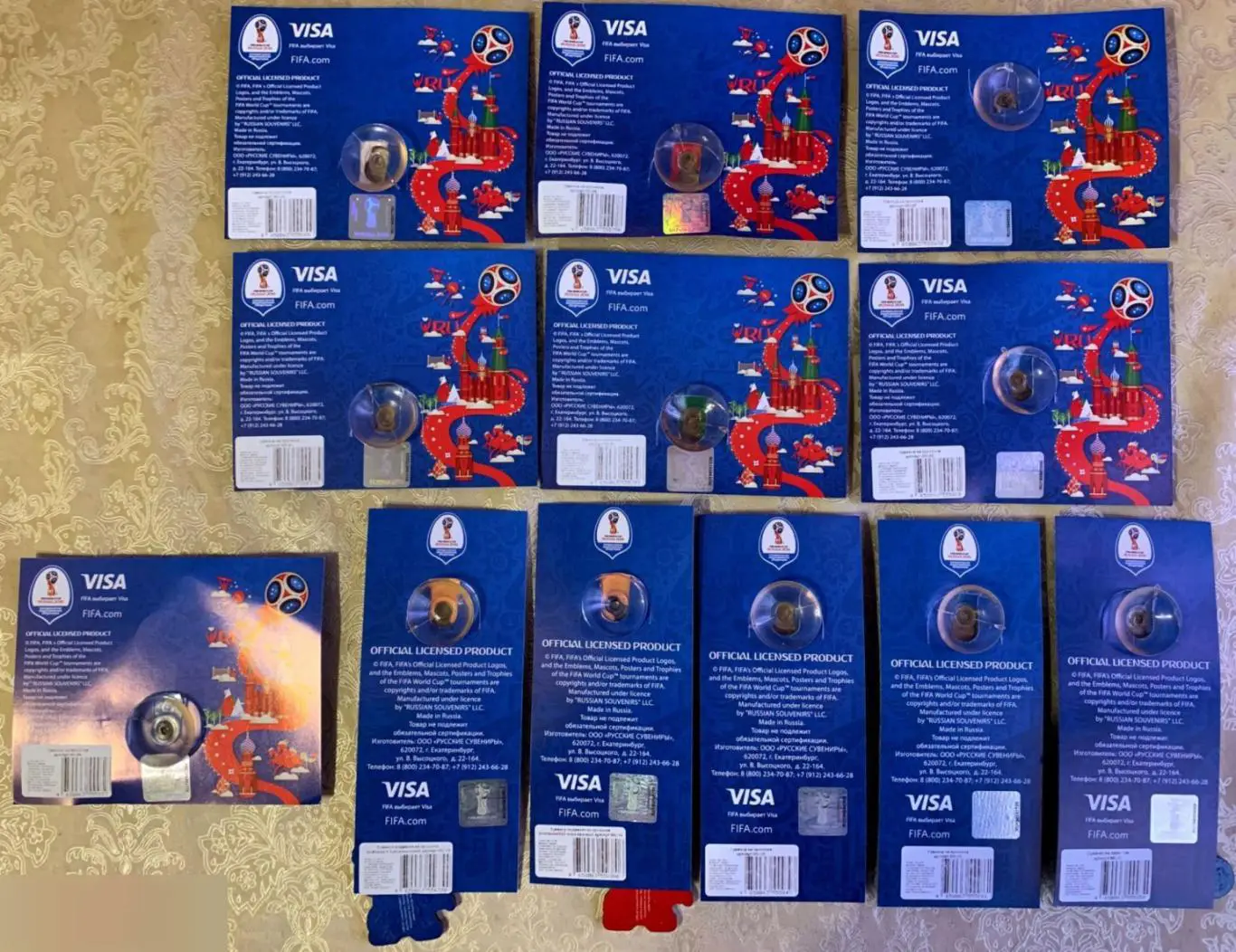 Набор из 12 сувениров "Забивака на присоске". Чемпионат мира 2018 7