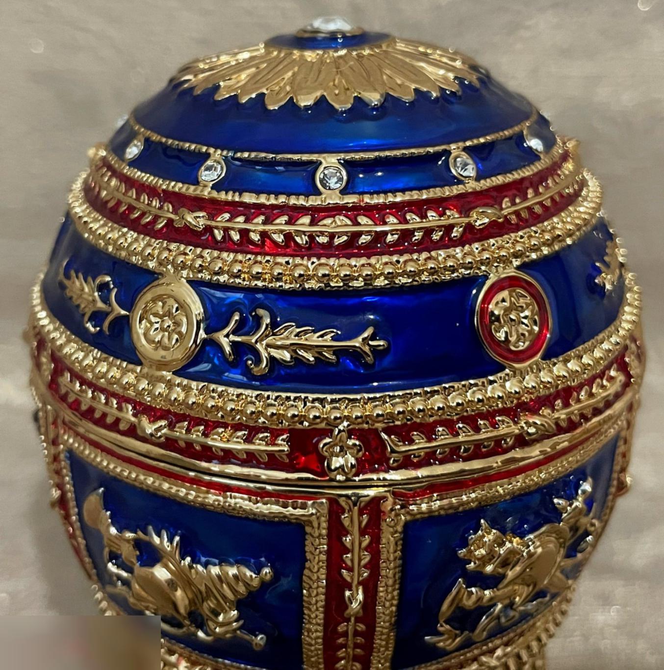 Императорское яйцо Фаберже "Наполеоновское", синее 1