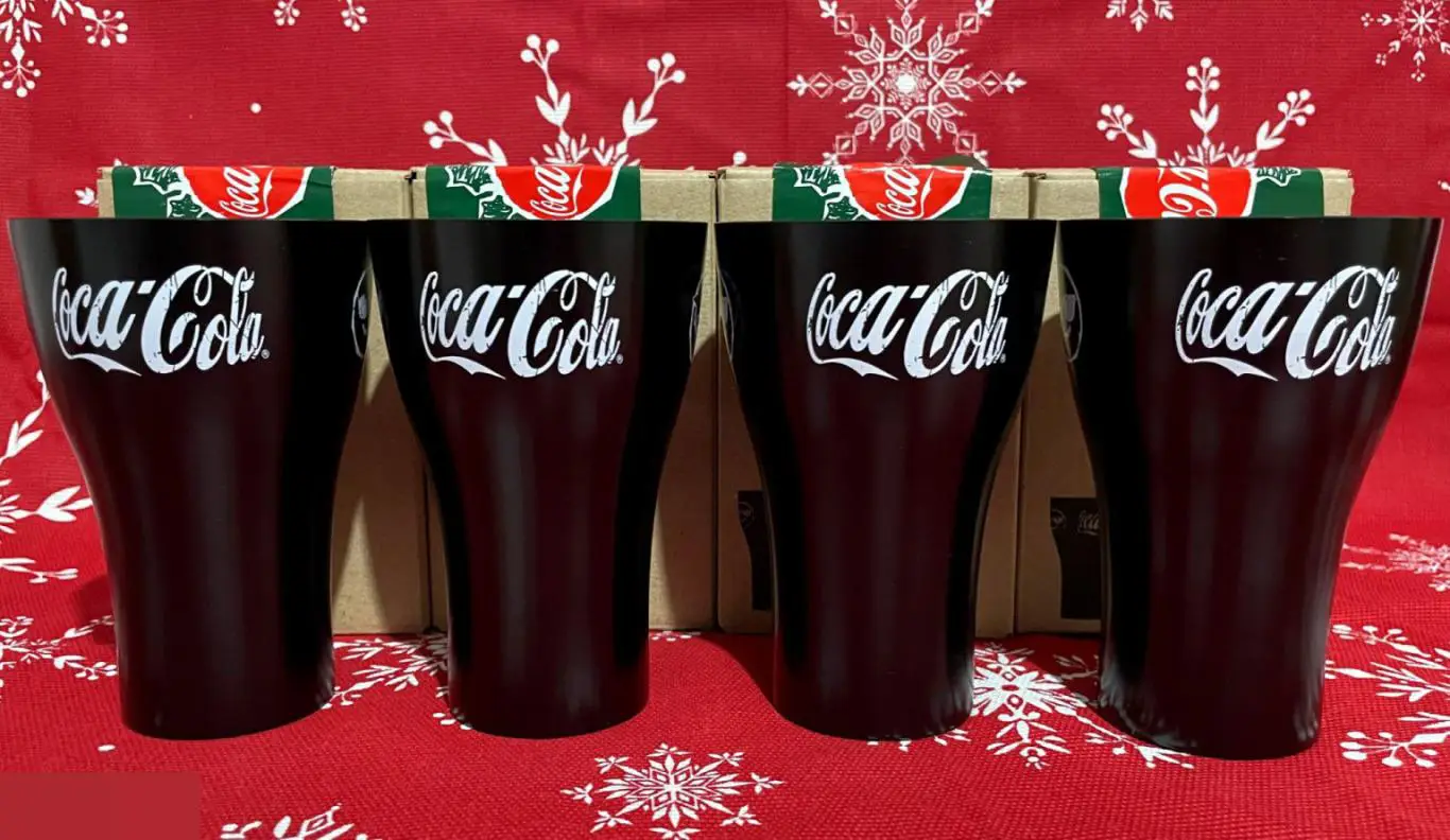 Набор 4 стакана алюминиевых Кока-кола 1